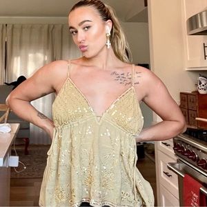 COPY - The cutest glittery spring Y2K free people top